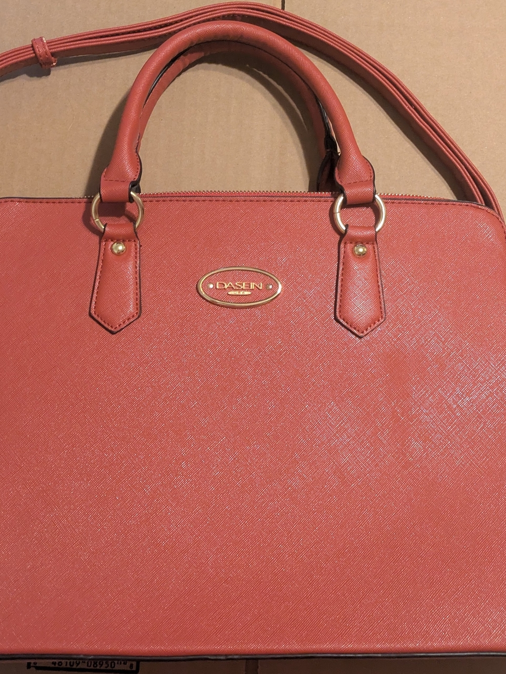 Red Dasein Structured Satchel/ Briefcase Bag